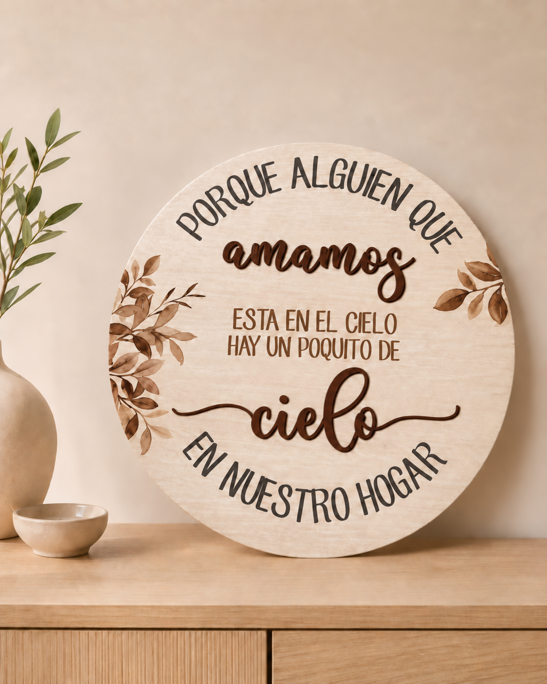 Circulo personalizado "Un pedacito de cielo"