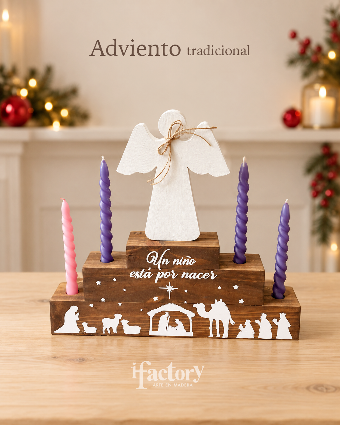 Adviento Tradicional 2026 en madera
