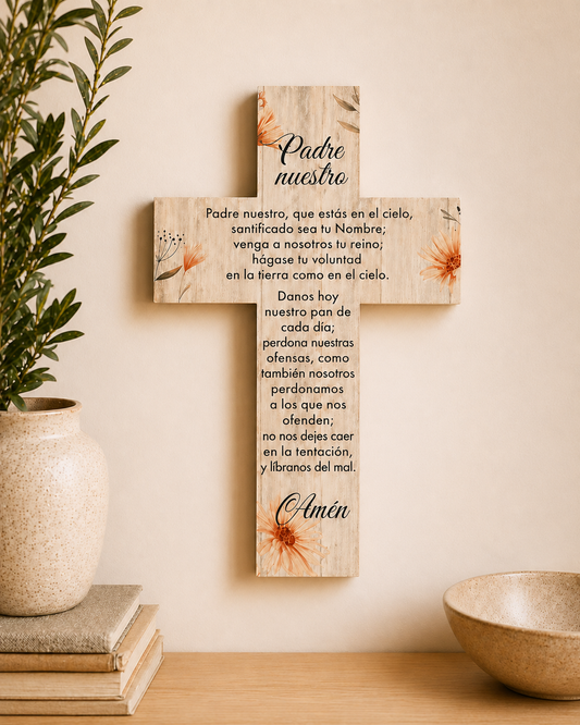 Cruz Decorativa de Madera Personalizada