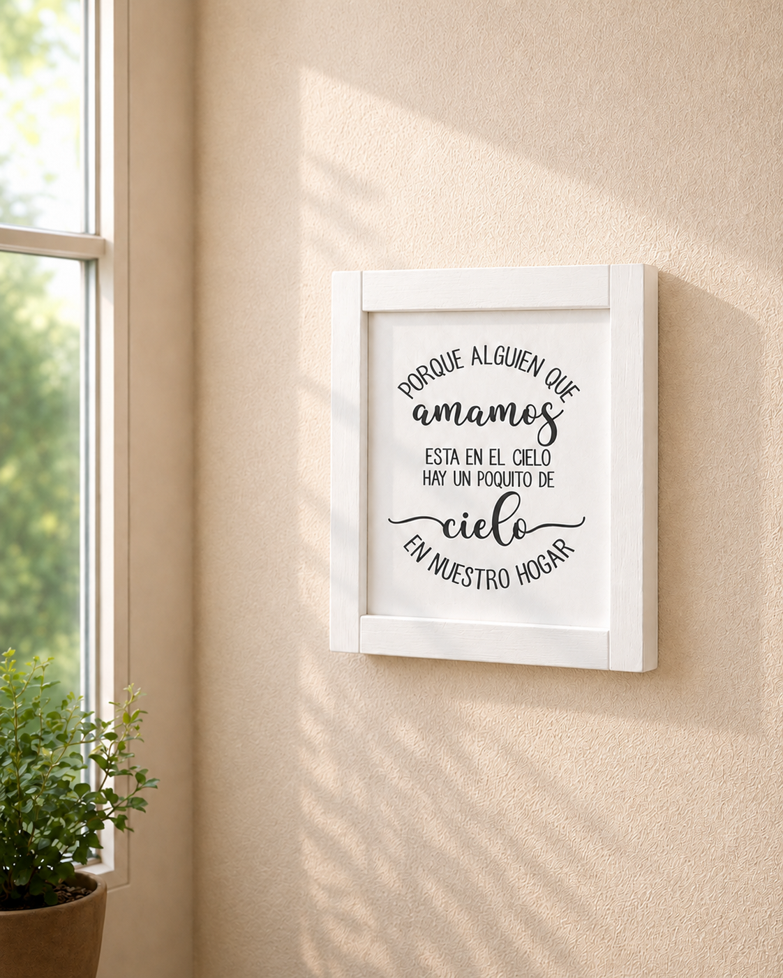 Mini Cuadro Memorial Personalizado "Porque Alguien que Amamos"