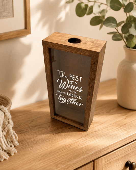 Caja para Corchos de Vino en Madera