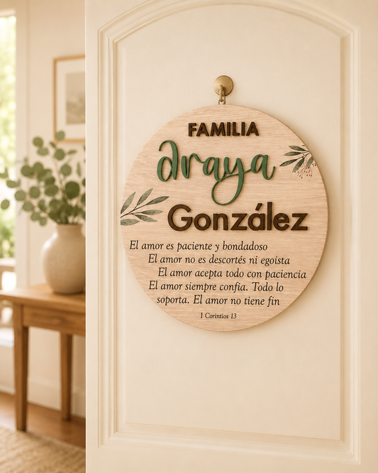 Círculo Familiar Personalizado con Apellidos