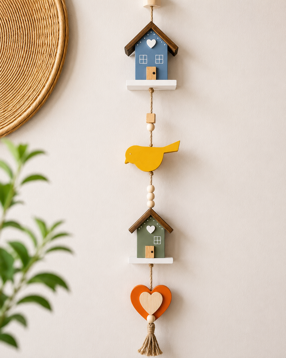 Colgante decorativo de casitas