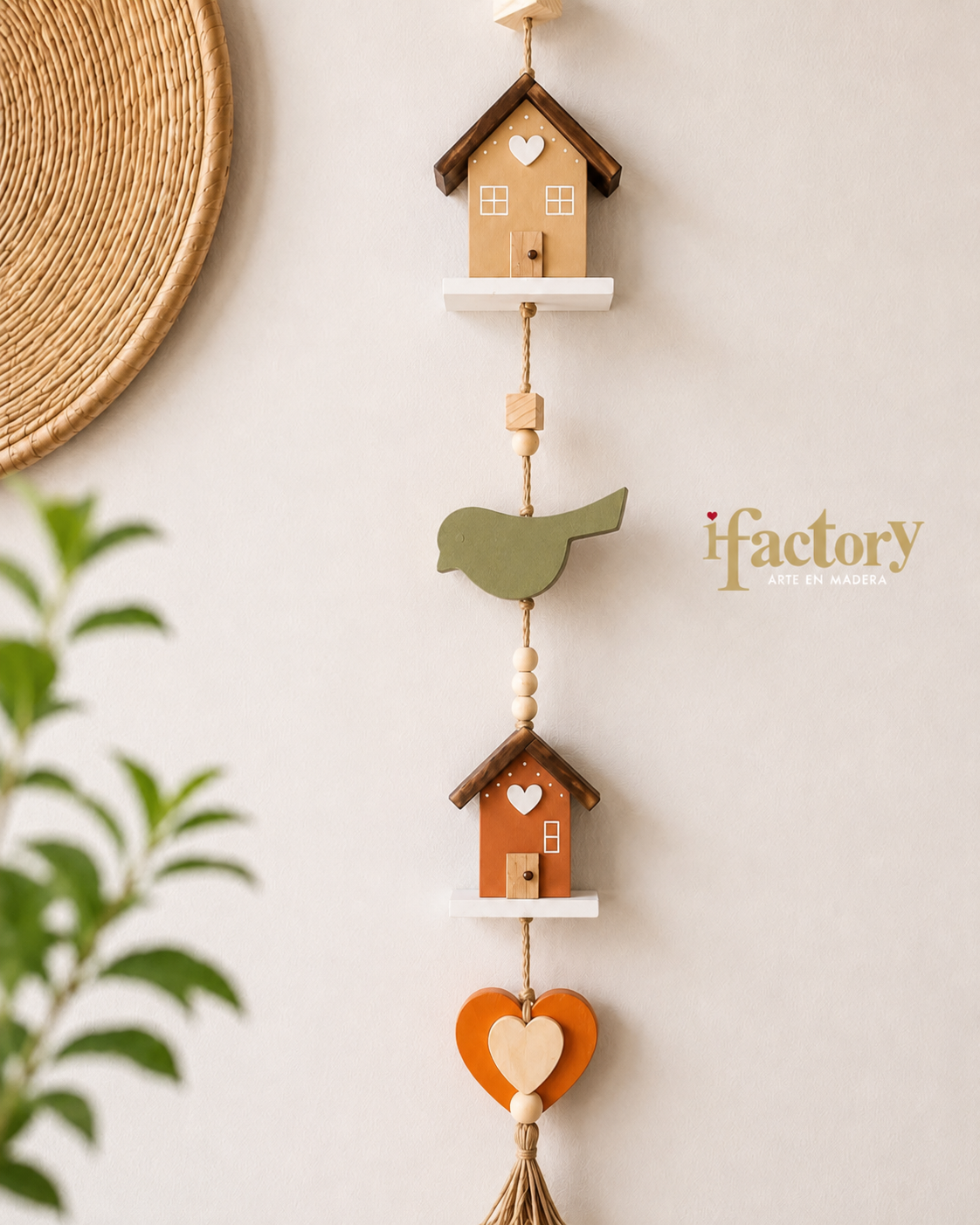 Colgante decorativo de casitas