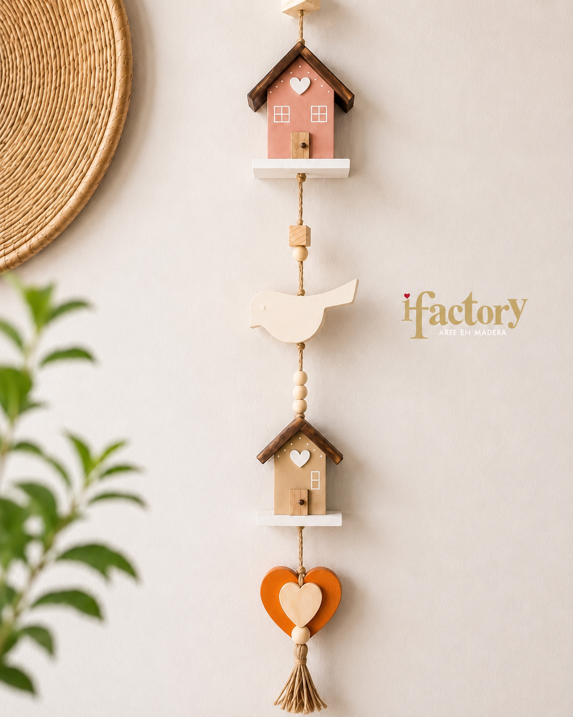 Colgante decorativo de casitas