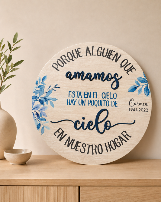 Circulo personalizado "Un pedacito de cielo"