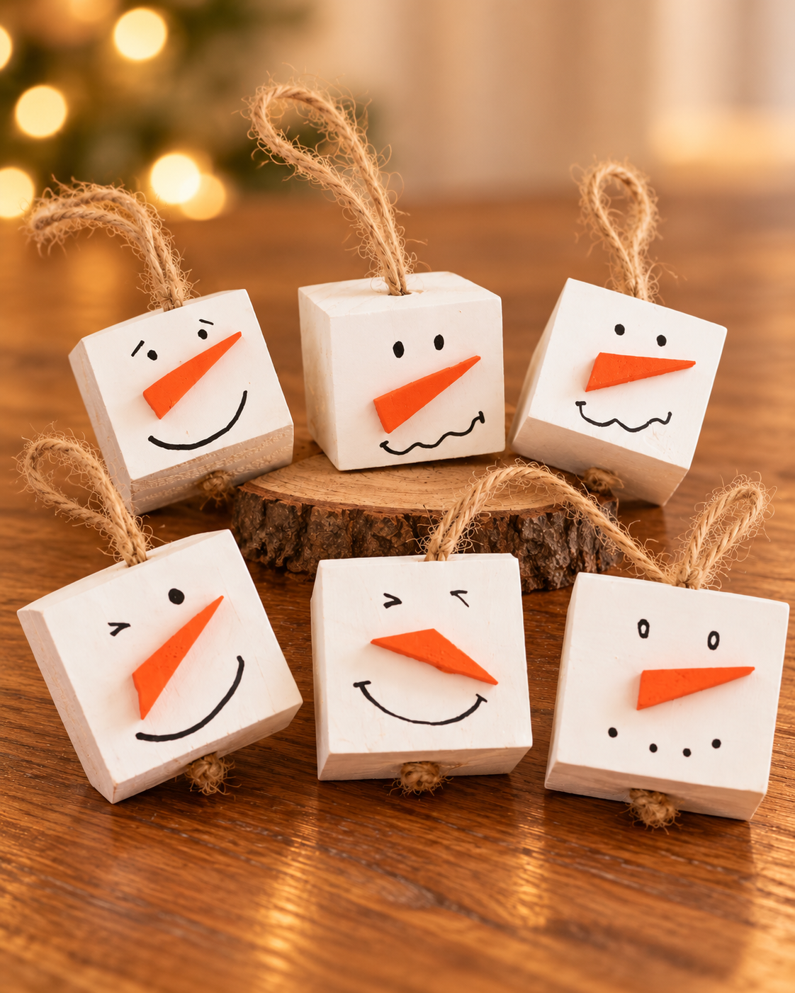Set de Muñecos de Nieve Navideños